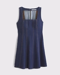 The A&F Mila Squareneck Denim Mini Dress