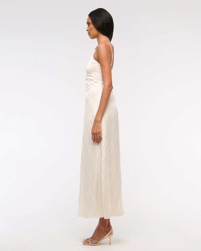 The A&F Giselle Sunburst Pleated Maxi Dress