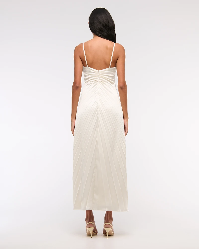 The A&F Giselle Sunburst Pleated Maxi Dress
