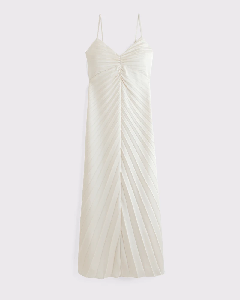 The A&F Giselle Sunburst Pleated Maxi Dress