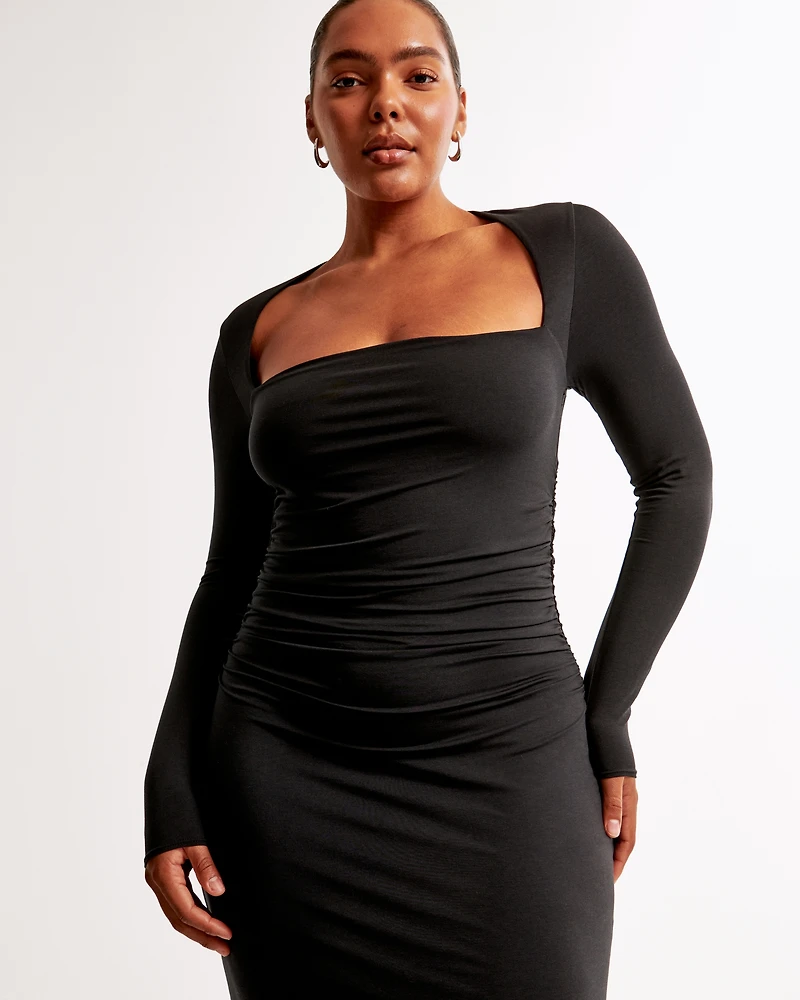 The A&F Ava Long-Sleeve Knit Maxi Dress