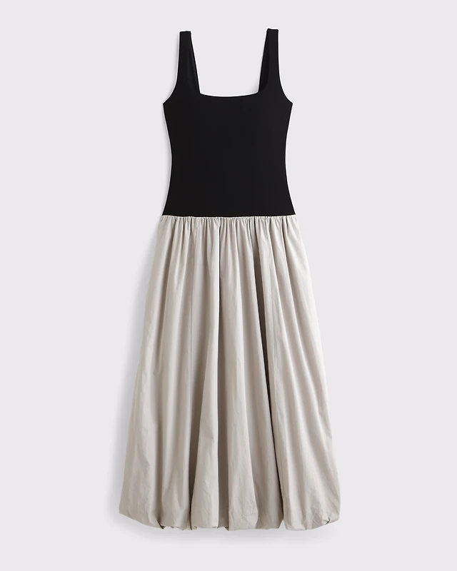 Hutch Bubble Hem Bow Waist Midi Dress | The Summit
