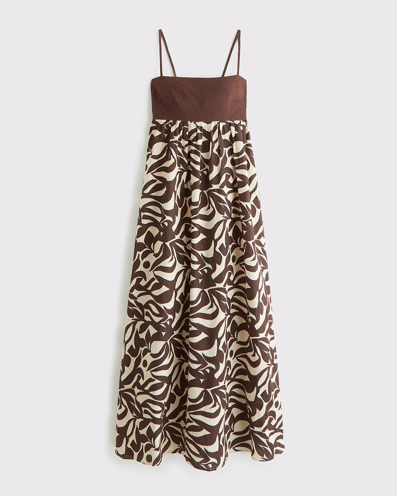 tie back babydoll maxi dress Abercrombie & Fitch Tie-Back Babydoll Maxi Dress