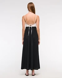 Tie-Back Babydoll Maxi Dress