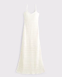 Crochet-Style Maxi Dress