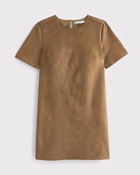 Vegan Suede T-Shirt Mini Dress