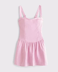 Premium Linen Drop-Waist Skort