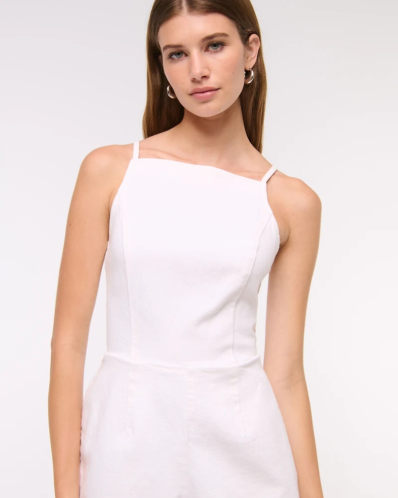 Apron Denim Romper
