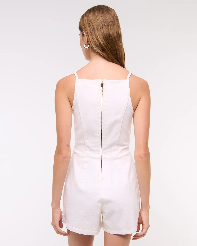 Apron Denim Romper