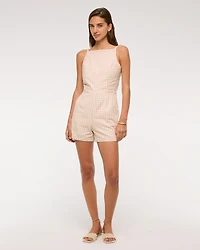 Apron Linen-Blend Romper
