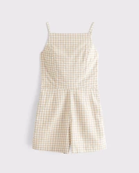 Apron Linen-Blend Romper