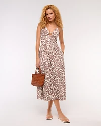 Beaded Flowy Midi Dress