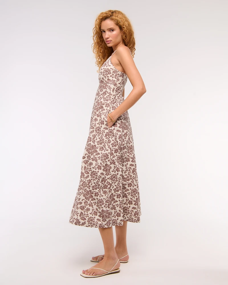 Beaded Flowy Midi Dress