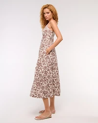 Beaded Flowy Midi Dress