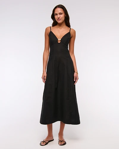 Beaded Flowy Midi Dress