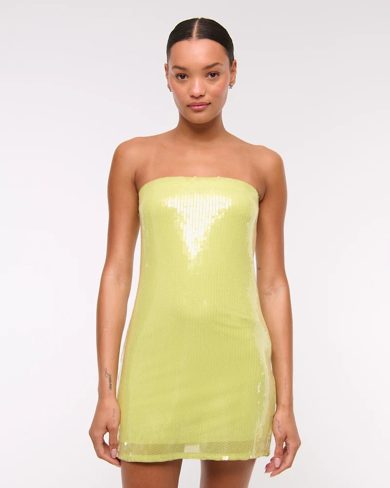 Strapless Sequin Mini Dress
