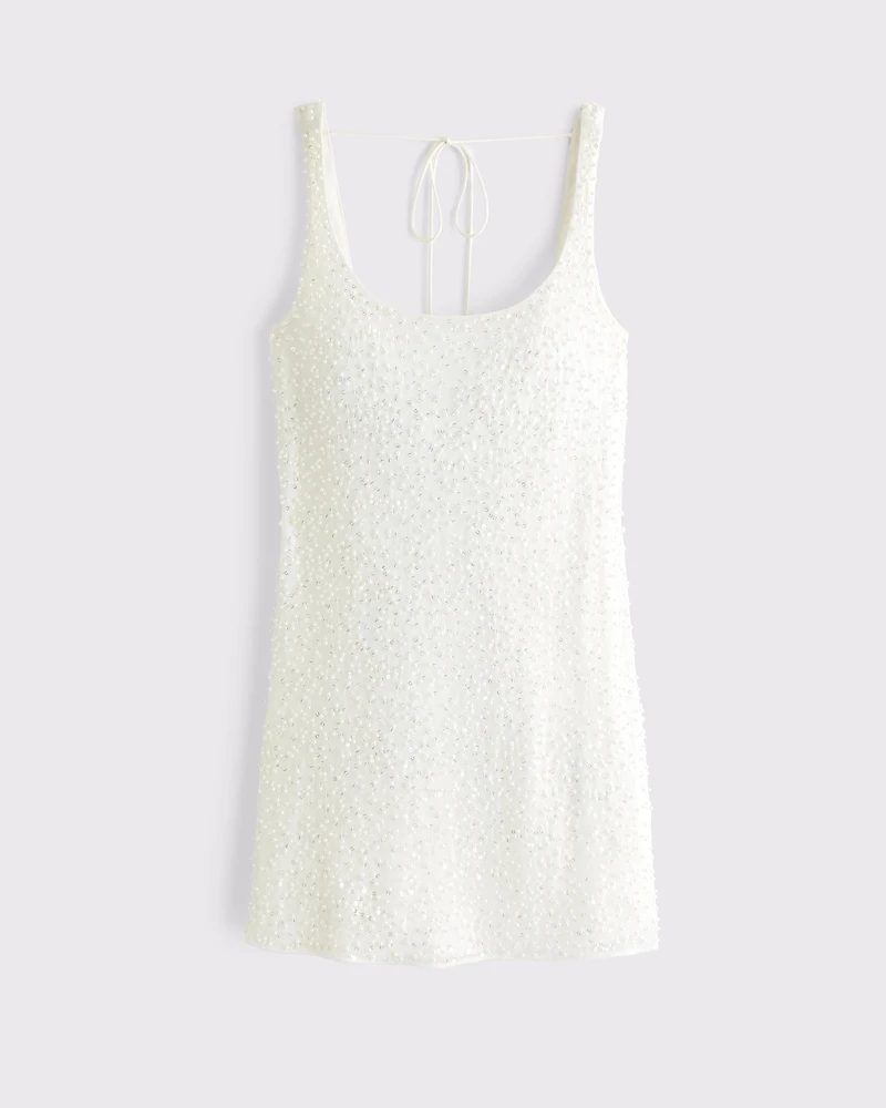 Embellished Scoopneck Mini Dress