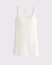 Embellished Scoopneck Mini Dress