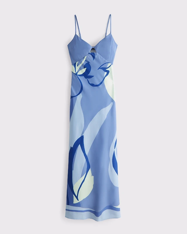 maxi viscose dress Chalk White Long-Sleeved Maxi Dress In Fluid Viscose With Front Knot