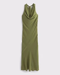 Cowl Halter Maxi Dress