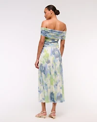 The A&F Giselle Drop-Waist Mesh Maxi Dress