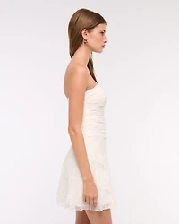 Strapless Lace Mini Dress