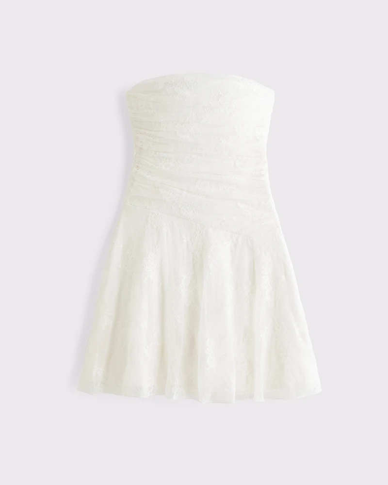 Strapless Lace Mini Dress