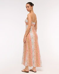 Strapless Knotted Maxi Dress