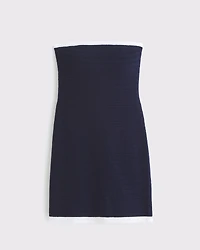 Crochet-Style Strapless Mini Dress