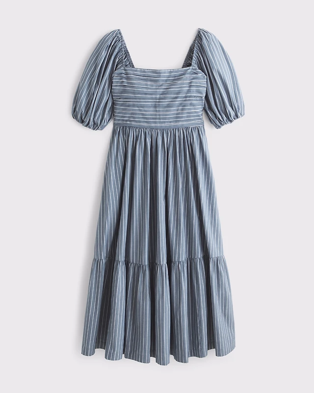 Abercrombie & Fitch The A&F Emerson Puff Sleeve Midi Dress | Arden Fair Abercrombie & Fitch The A&F Emerson Puff Sleeve Midi Dress | Arden Fair