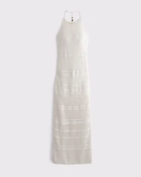 Beaded Crochet-Style Maxi Dress