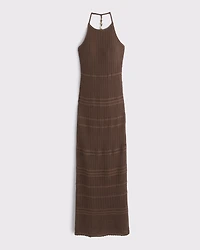 Beaded Crochet-Style Maxi Dress