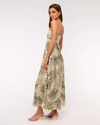 Twist-Front Flowy Maxi Dress