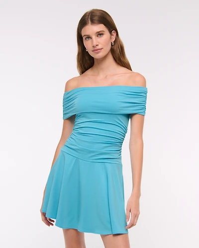 Off-The-Shoulder Knit Skort