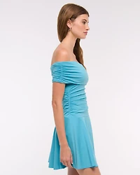 Off-The-Shoulder Knit Skort