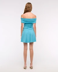 Off-The-Shoulder Knit Skort