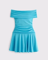 Off-The-Shoulder Knit Skort