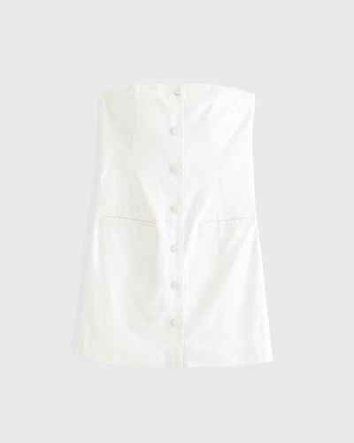 The A&F Mara Strapless Linen-Blend Vest Dress