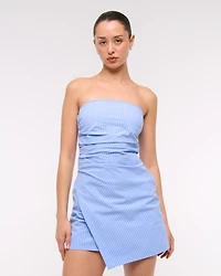 Strapless Asymmetrical Mini Dress