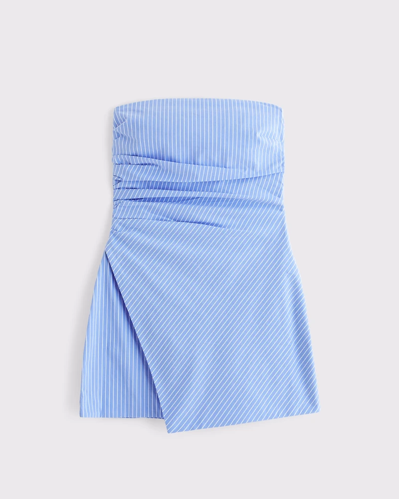 Strapless Asymmetrical Mini Dress