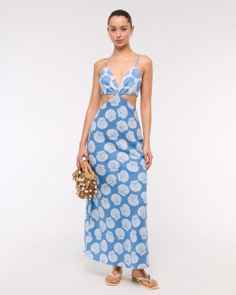 The A&F Julia Slip Cutout Maxi Dress