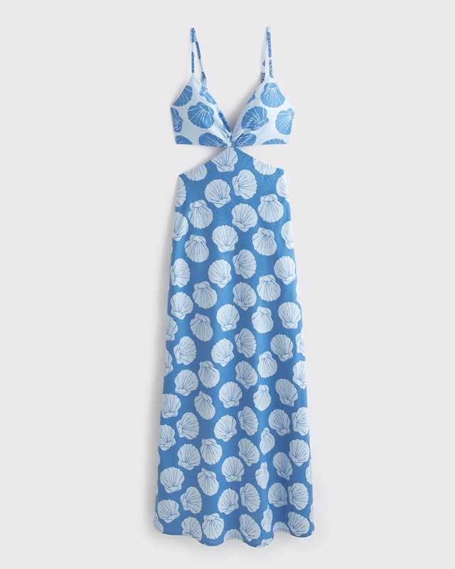 julia slip cutout maxi dress Women's The A&F Julia Slip Cutout Maxi Dress | Women's Clearance