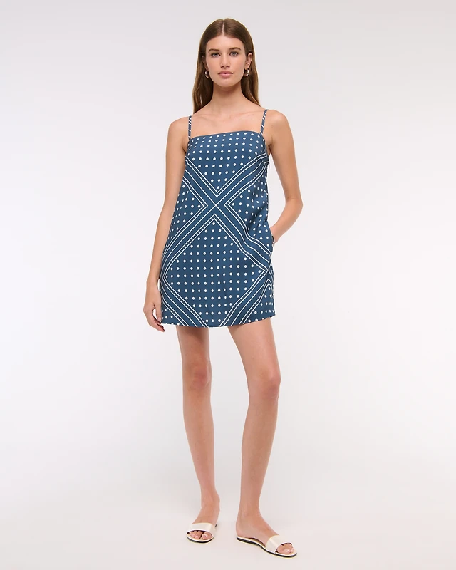 VS Modal Soft & Lace Trim Straight-Neck Slip Dress | MainPlace Mall
