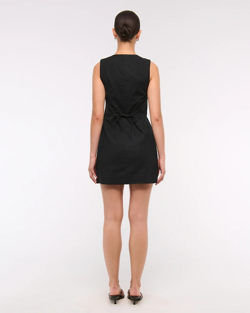 The A&F Mara Linen-Blend Mini Dress