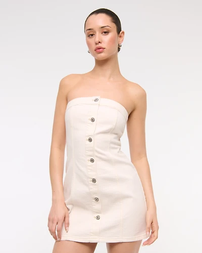 The A&F Mara Strapless Denim Mini Dress