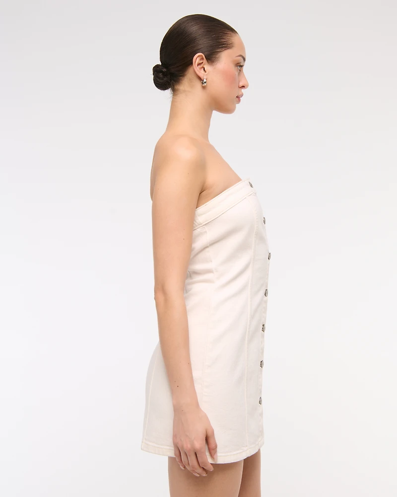 The A&F Mara Strapless Denim Mini Dress