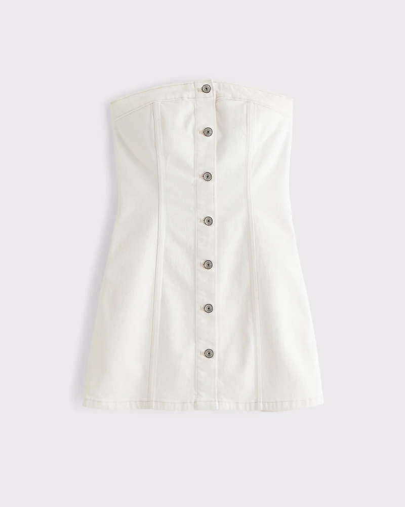 The A&F Mara Strapless Denim Mini Dress