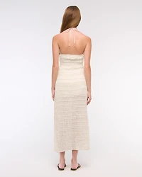 Halter Ruched Maxi Dress