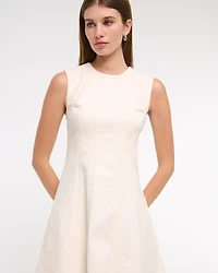 The A&F Mila High-Neck Denim Mini Dress