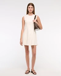 The A&F Mila High-Neck Denim Mini Dress